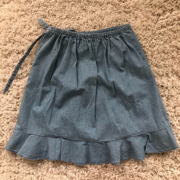 J. Crew Flirty Ruffled Jean Skirt - Picture 3 of 4